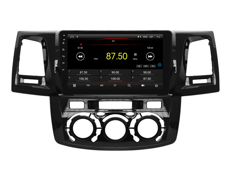 Автомобильный мультимедийный плеер 9 дюймов ips экран монитор gps магнитофон Bluetooth Android 9,0 для Toyota Hilux Fortuner ручной Air Con
