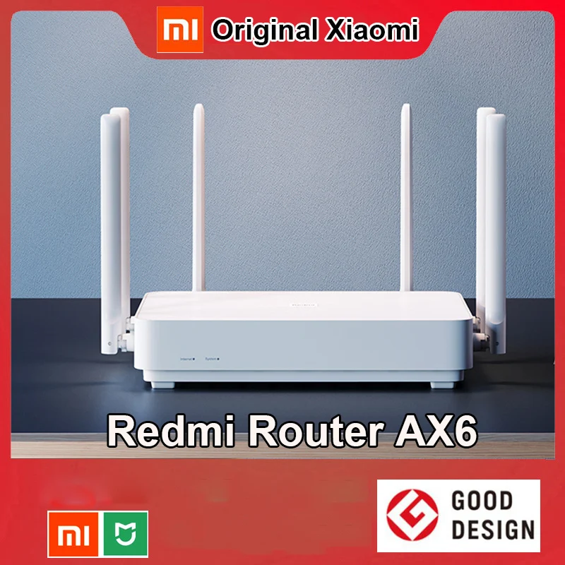 Новый роутер Xiaomi Redmi AX6 Wi Fi 6 ядерный 512M сетка памяти IoT усилитель сигнала 2 4G 5 ГГц + 4