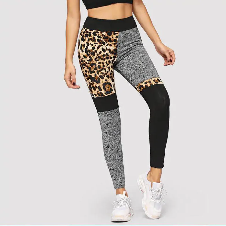 Леопардовые Леггинсы для йоги оптом сексуальные штаны девушек спортивные с