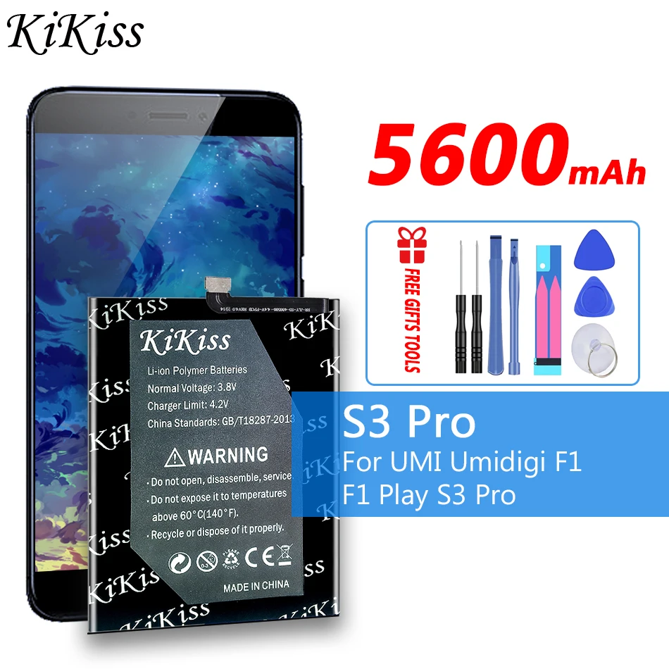 5600mah battery for umi umidigi f1 f1 play s3 pro mobile phone replacement battery for umi umidigi f1 f1play s3pro free global shipping