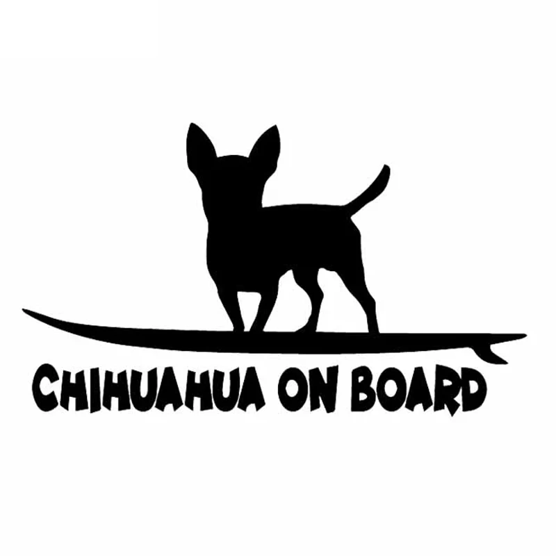Светоотражающая Автомобильная наклейка Чихуахуа на борту забавная собака