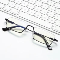 titanium alloy semi rim rectangle ultralight reading glasses men bendable classic anti blu ray anti fatigue 1 1 5 2 to 4