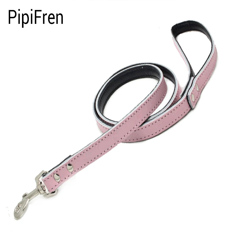 

PipiFren Genuine leather Small Dogs Harness Leash Collar Accessories Puppy For Pets Supplies Cats Collars cachorro harnais chien