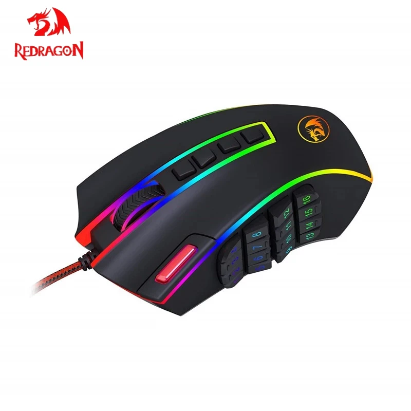 

Redragon M990 Legend 24000 DPI High-Precision RGB Programmable Laser Gaming Mouse for PC, MMO FPS 16 Side Buttons,