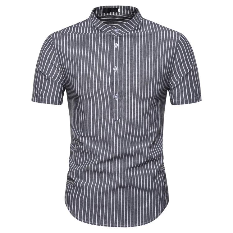 

Man Shirt Cotton Spring Autumn Casual Short Sleeve Shirts