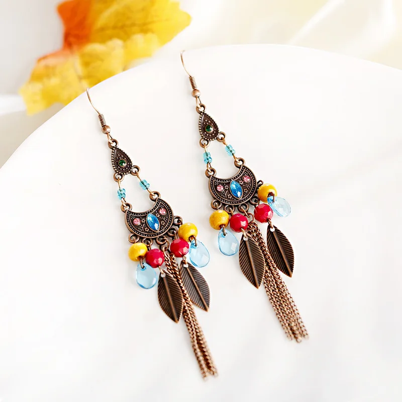 Винтажная Этническая бижутерия индийские серьги Jhumka с маленьким колокольчиком и