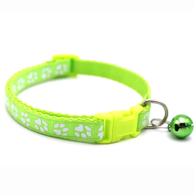 

Pet Patch Dogs Printed Comfortable Cat Single Footprint Bell Collar Buckle Collar Spot Puppy Ring Ornament for Dog Puppy
