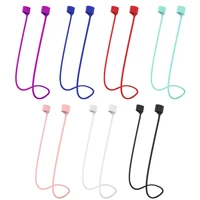 anti lost silicone earphone rope holder cable for iphone x 8 7 tws earbuds wireless bluetooth headphone neck strap cord string