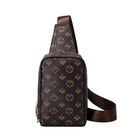 fashion box men chest bags leather small sling crossbody bag for male unisex zipper cross body shouldermessenger bag