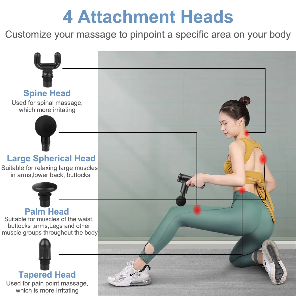 

HOT Mini Massage Gun Portable Body Neck Muscle Massager Professional Deep Tissue Massage Gun for Pain Relief Low Noise Anti-slip