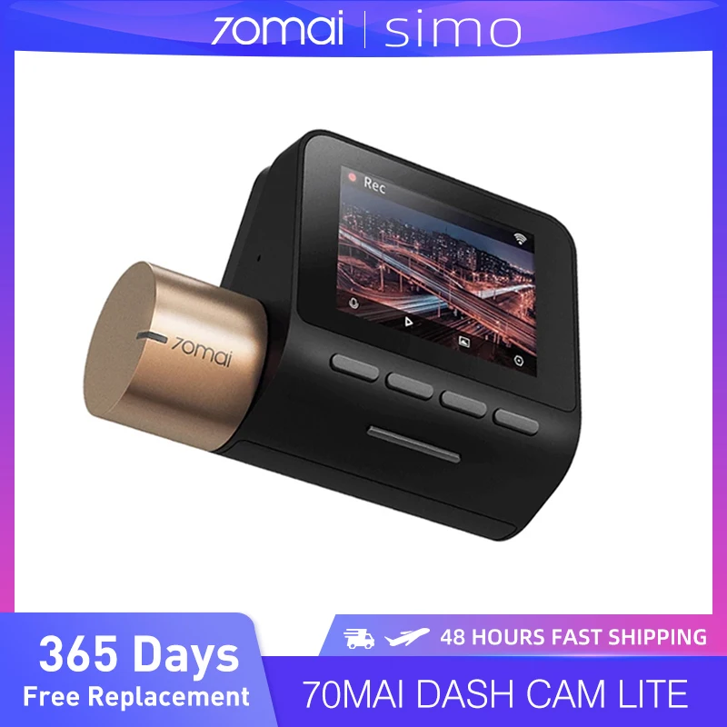 $54.09 70mai Dash Cam Lite 2'' LCD Screen 1080P Full HD Resolution 70mai Lite Car Cam Recorder 24H Parking Monitor Car DVR App Control