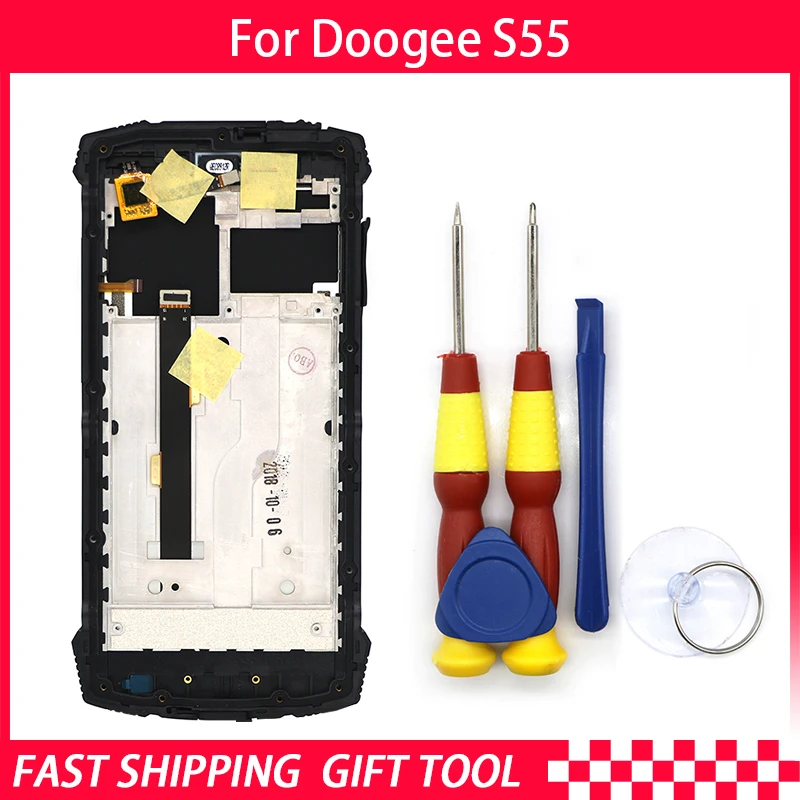 Новый оригинальный сенсорный экран ЖК-дисплей для Doogee S55 дигитайзер в сборе с