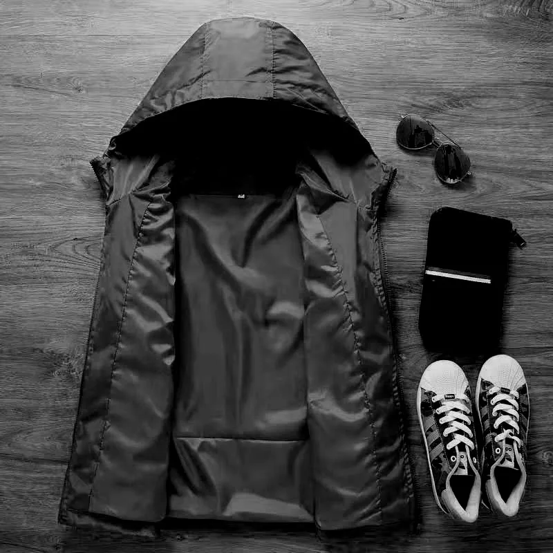 

S-7XL Spring Autumn New Men's Claw marks print Sports Hooded Coat Windproof black Hip Hop Jacket