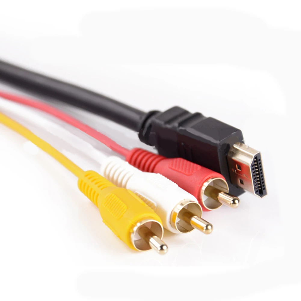 1 5 м HD HDMI совместимый с 3RCA AV кабелем 7 мм позолоченный аудиокабель компонент