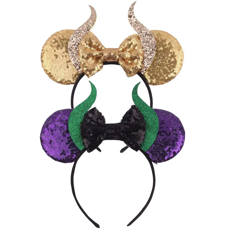 Ободок для волос с изображением дьявольского рога девочек и мальчиков повязка на