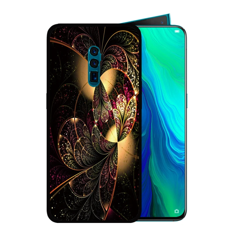 for OPPO Reno 10x zoom Reno2 2 Z R17 R15 R11 Plus 9S R15X K3 K1 Soft Silicone Black TPU Case Fantasy Retro Vintage Printed Cover | Мобильные