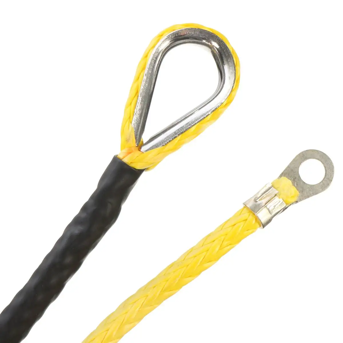 

New 5mm ATV UTV Winch Rope Cable Line 15m 5500lbs Synthetic Fiber Lines For SUV Pickup Offroad VAN