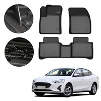 car floor mats waterproof non slip for ford focus sedan 2019 2020 tpe rubber all weather protection accessories foot mat refit
