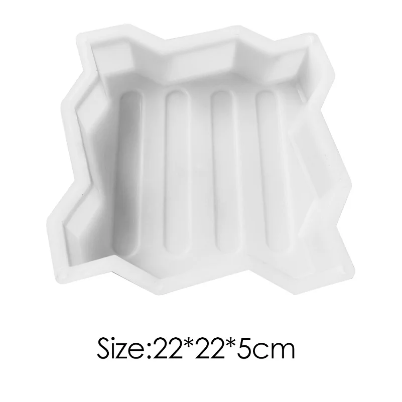 22x22x5cm Пластиковая форма для изготовления дорожек для сада, форма для мощения цемента, форма для дорожного бетонного тротуара, форма для патио, форма для дорожного бетона - Цвет: 22x22x5cm
