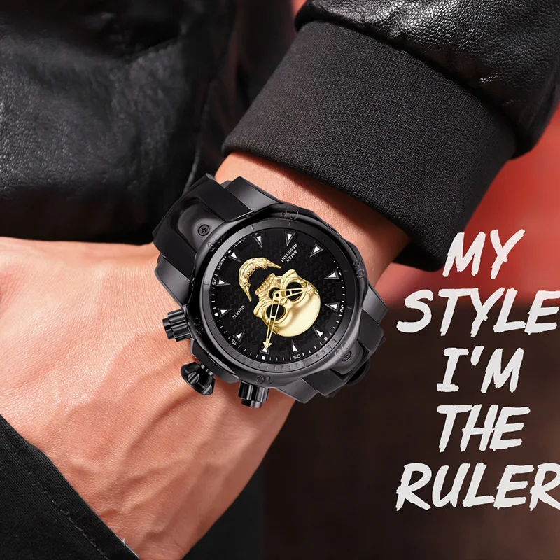 Роскошные Брендовые мужские часы новинка 2019 модные 3D наручные с изображением