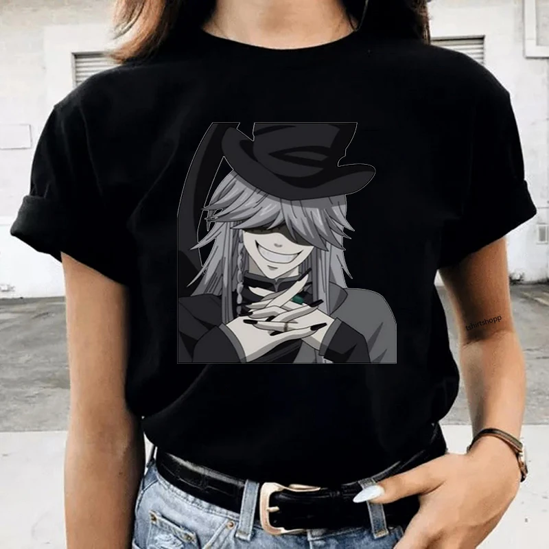 Женские футболки с рисунком футболка черного Батлера для женщин летние из