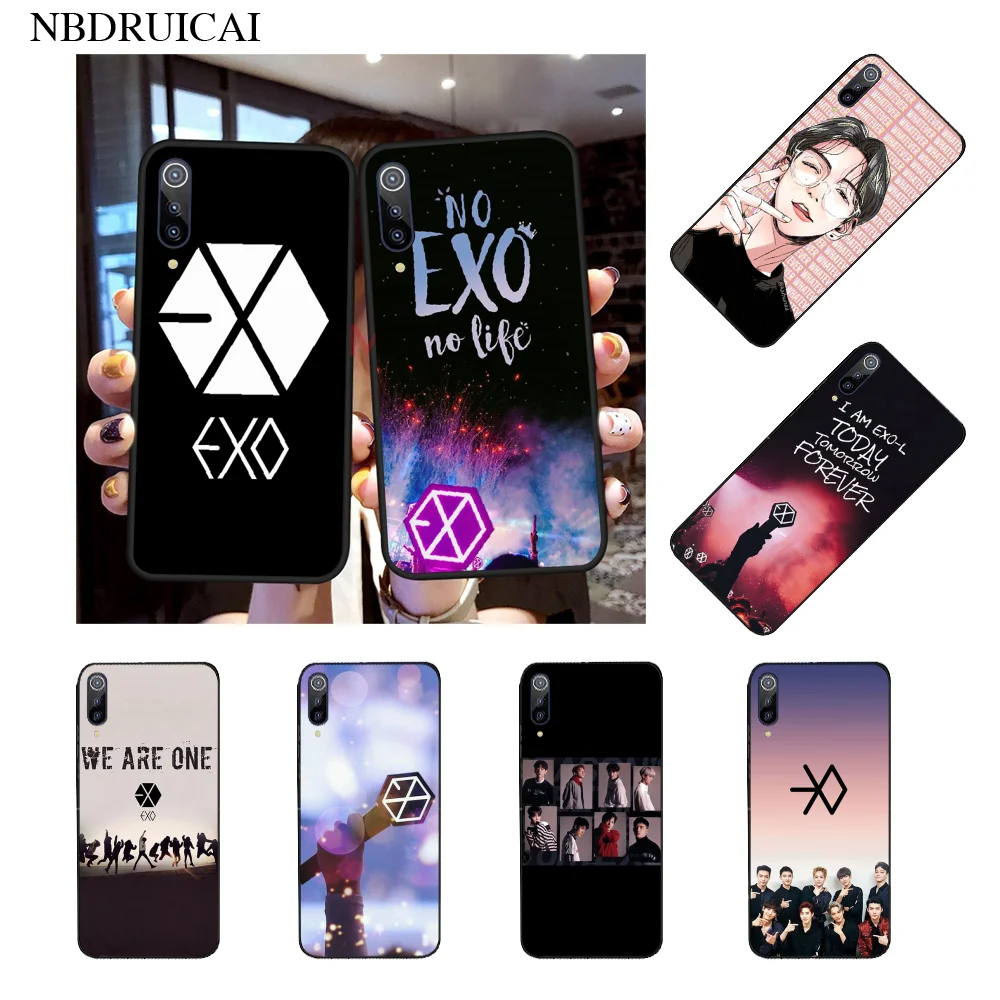 NBDRUICAI Kpop EXO Счастливый DIY окрашенный блестящий чехол для телефона Xiaomi 8 9 se 5X Redmi 6pro 6A