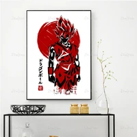 anime poster goku wall art canvas painting vintage abstract prints modular picture for living room home decoration modern frame