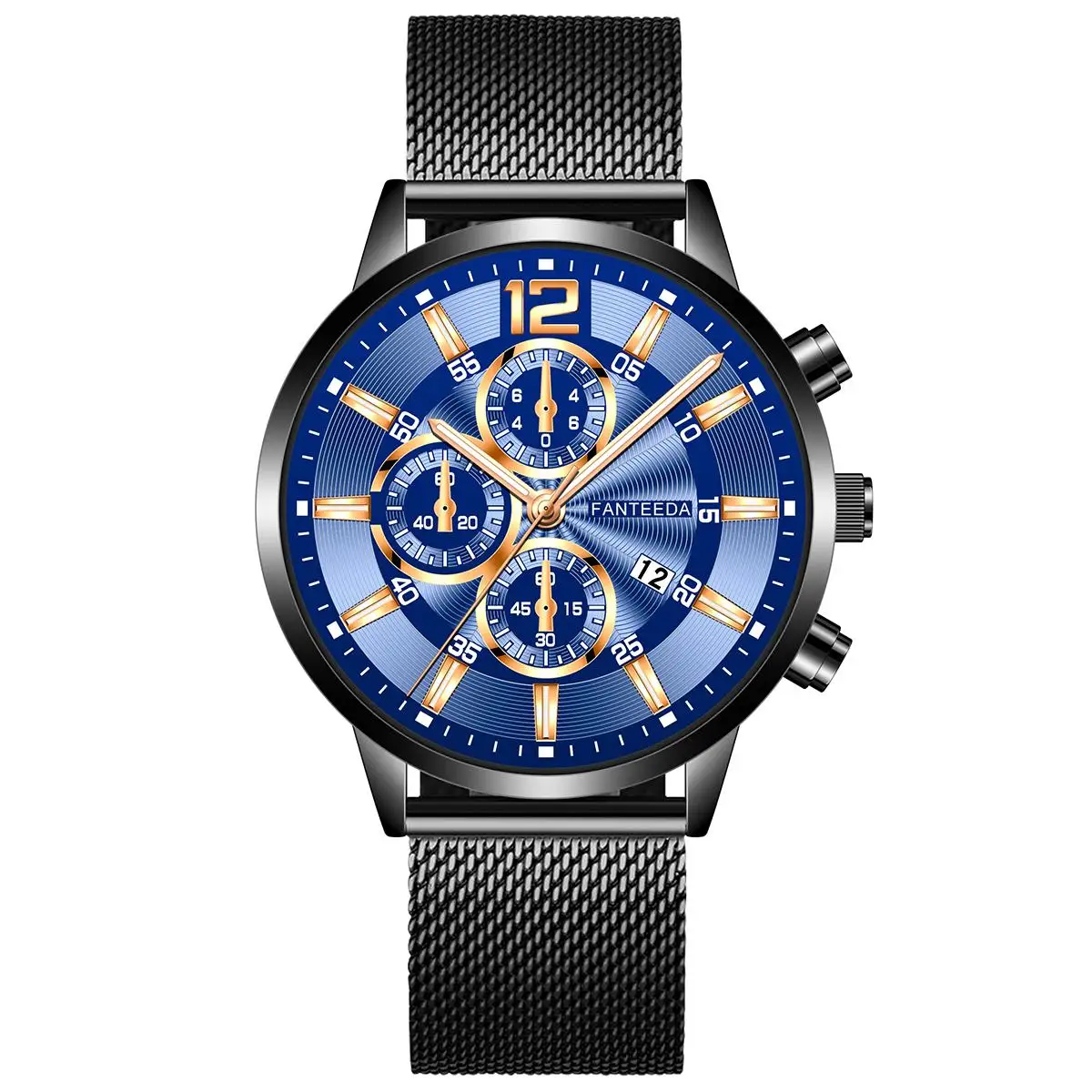 Fashion Color Bright Glass Watch Men Top Luxury Brand Date Men's Stainless Steel Business Clock Men Wrist Watch Montre Homme