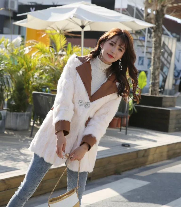 Женская уличная куртка из ПУ кожи Брендовая верхняя одежда с натуральным