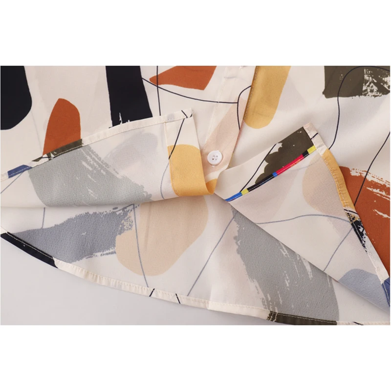 

Women's Summer Blouses Hand-Painted Retro Short Sleeve Beach Cardigan Shirts Female Casual Streetwear Holiday Blusas Tops Mujer