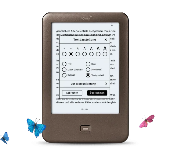 Читатель книг Tolino Shine e Ink экран reader wifi 4G 6 дюймов ink дисплей электронная книга с