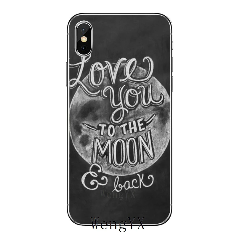 С надписью «I Love You To The Moon And Back(для iPhone 11 pro XR X XS Max 8 7 6s plus SE 5S 5c iPod Touch 5 6 Чехол - Цвет: Moon-And-Back-A-14