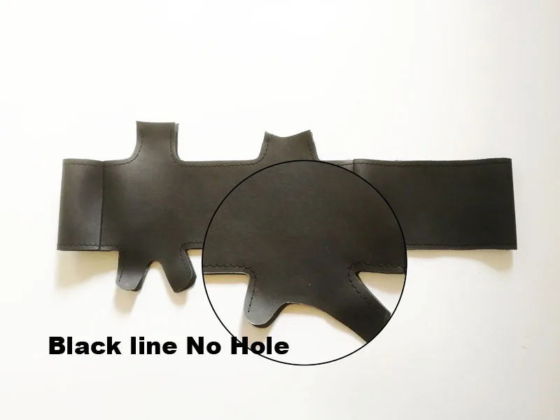 Black line No hole Высокое качество, Воловья кожа, верхний слой, ручная работа, шитье, чехлы на руль, защита для hyundai ix35/Tucson 2 - Название цвета: Black line No hole