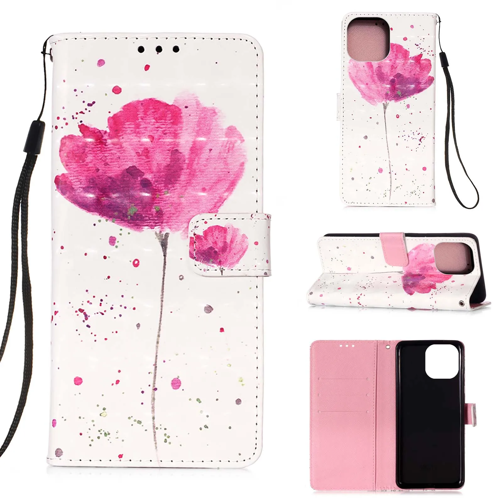 

Flip Cover For Xiaomi Mi 10 11 Lite Poco M3 Redmi Note 8 9s 10 3D Painting Wallet PU Leather Case Stand Cover Shockproof Shell