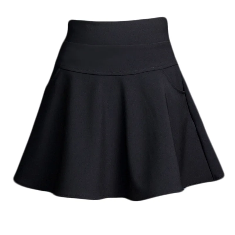 

2020 Summer Spring Skirt Women Fashion High Waist Elegant Female Casual Soild Color Campus Style Thin Pleated Mini Skirt