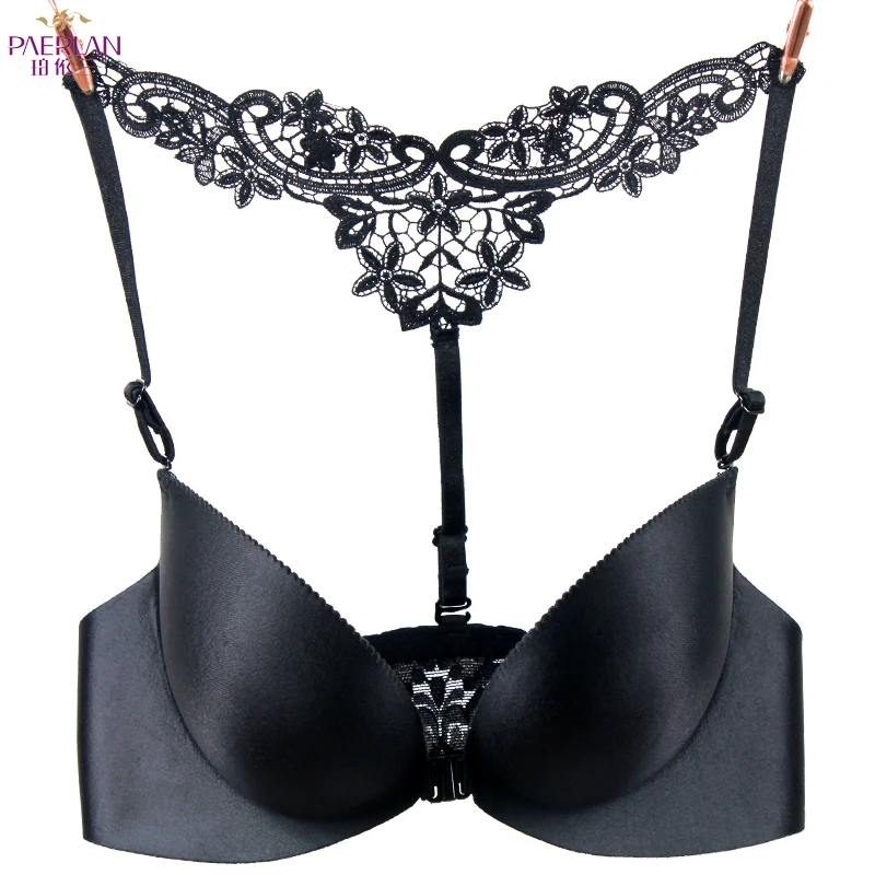 

PAERLAN Sexy Lace Design Glossy Push Up Front Closure Underwire One-Piece Bra Underwear Female Seamless 5/8 Cup Women Wholesale