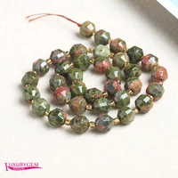 natural flower green stone spacer loose beads high quality 6810mm faceted olives shape diy gem jewelry making bead a3832