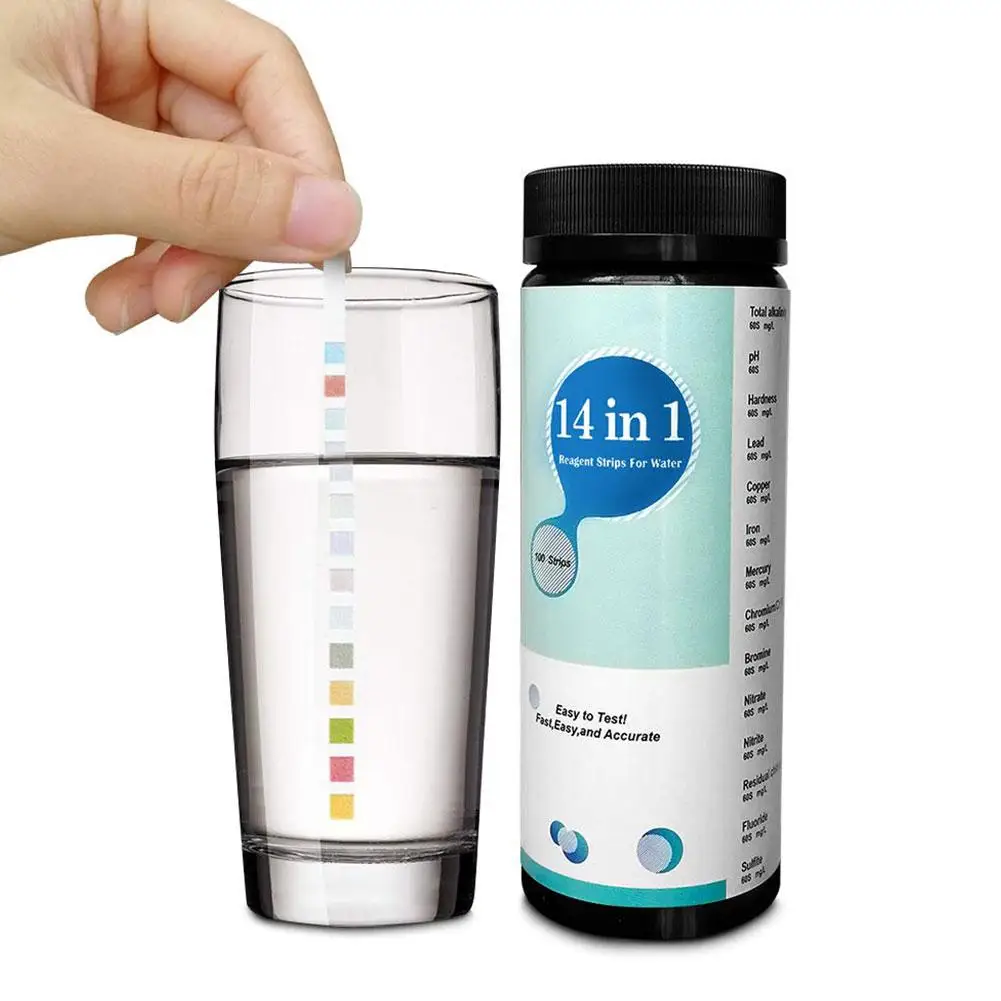 Обновленная тест полоска для питьевой воды 14 в 1 на качество водопроводной