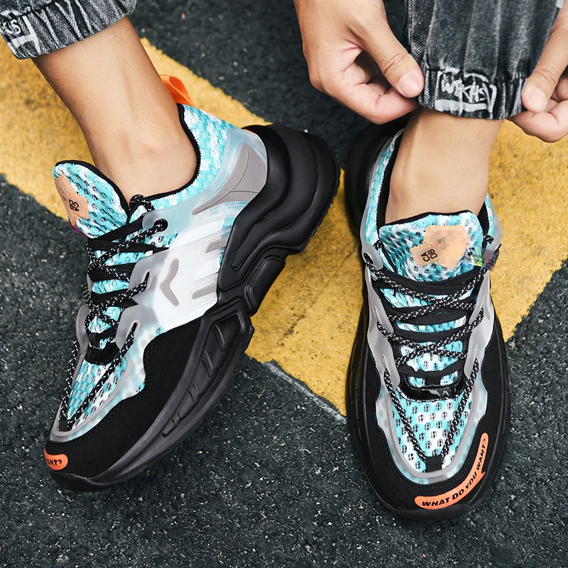 

2021 Fashion Men Sport Shoes Breathable Street Style Man Chunky Sneakers Spring Comfortable Men's Casual Running Jogging Shoes