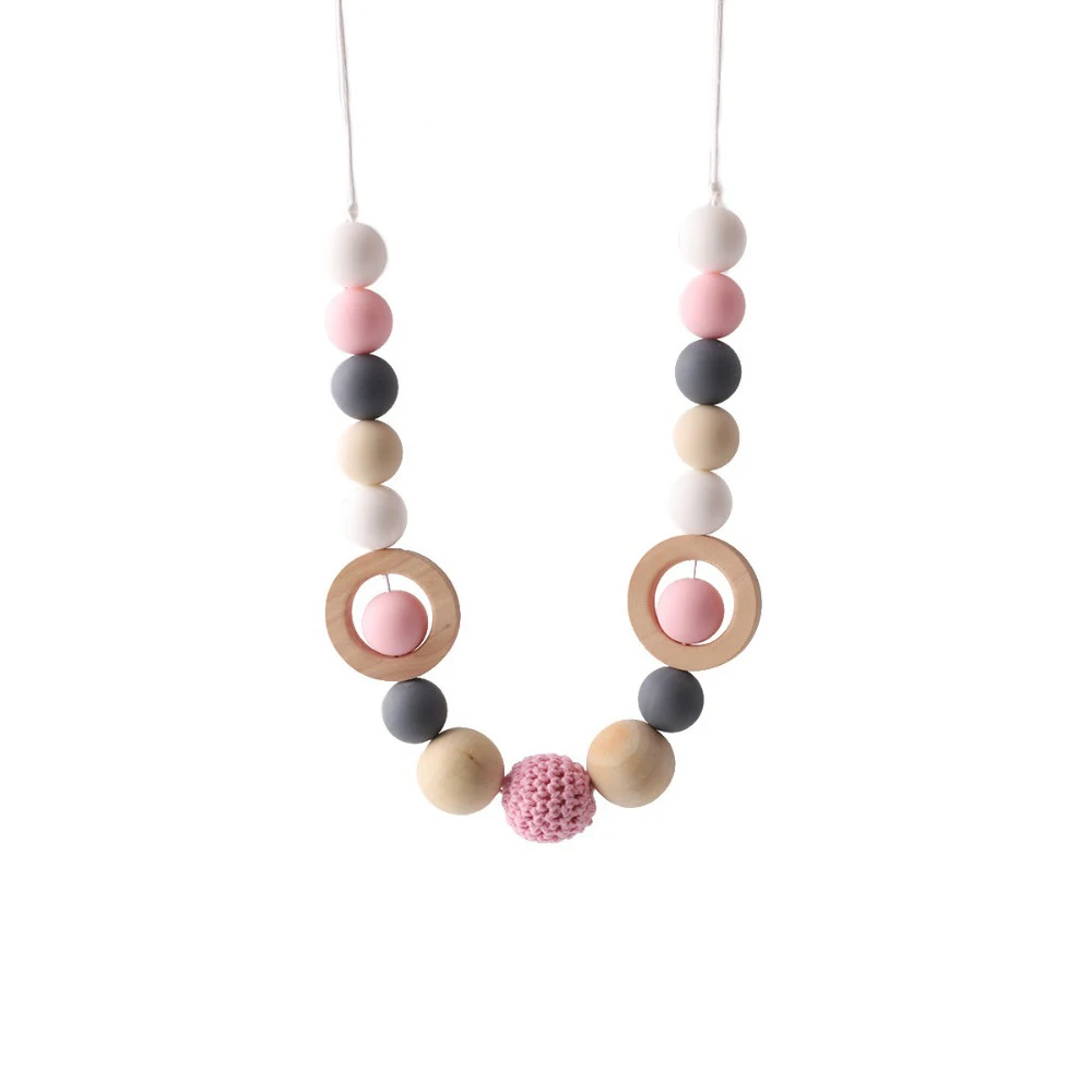 1 шт. ожерелье для прорезывания зубов детский Прорезыватель пищевой силикон