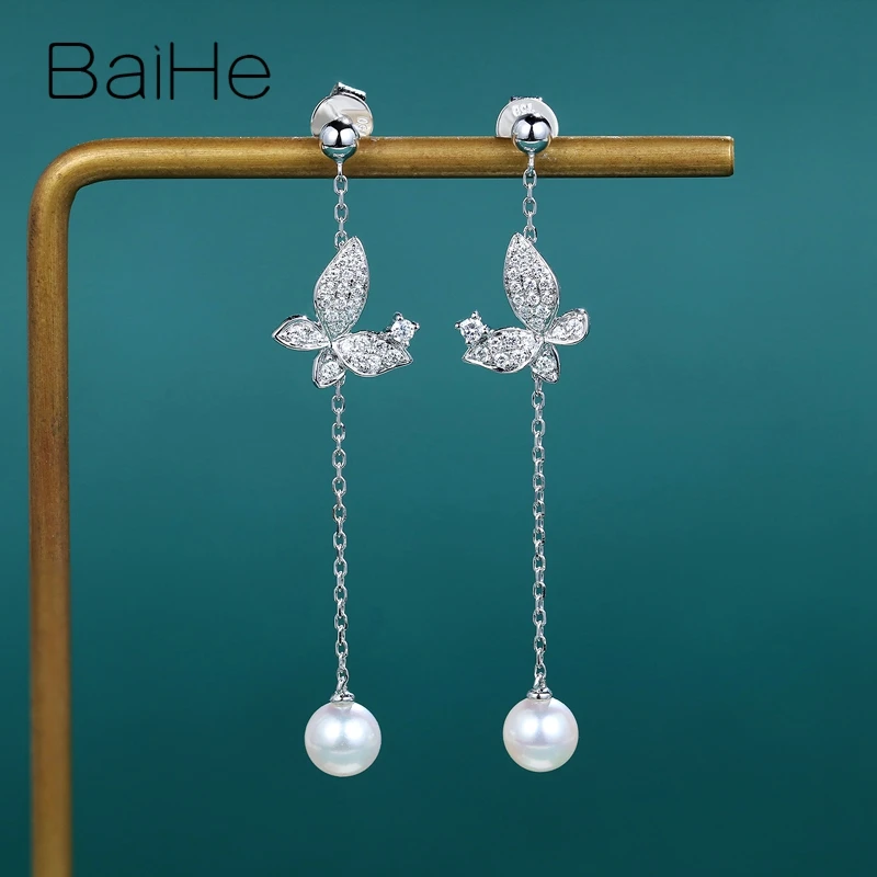 Женские Серьги-гвоздики с натуральным пресноводным жемчугом 18 К | Украшения и