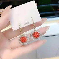exquisite french retro pendant earrings ladies wedding engagement accessories daily fashion simple women jewelry
