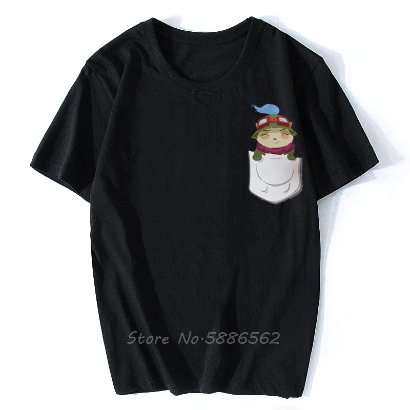 

Забавная мужская летняя футболка Teemo с карманами, новинка, белая Повседневная крутая Мужская футболка с коротким рукавом, футболки в стиле Х...