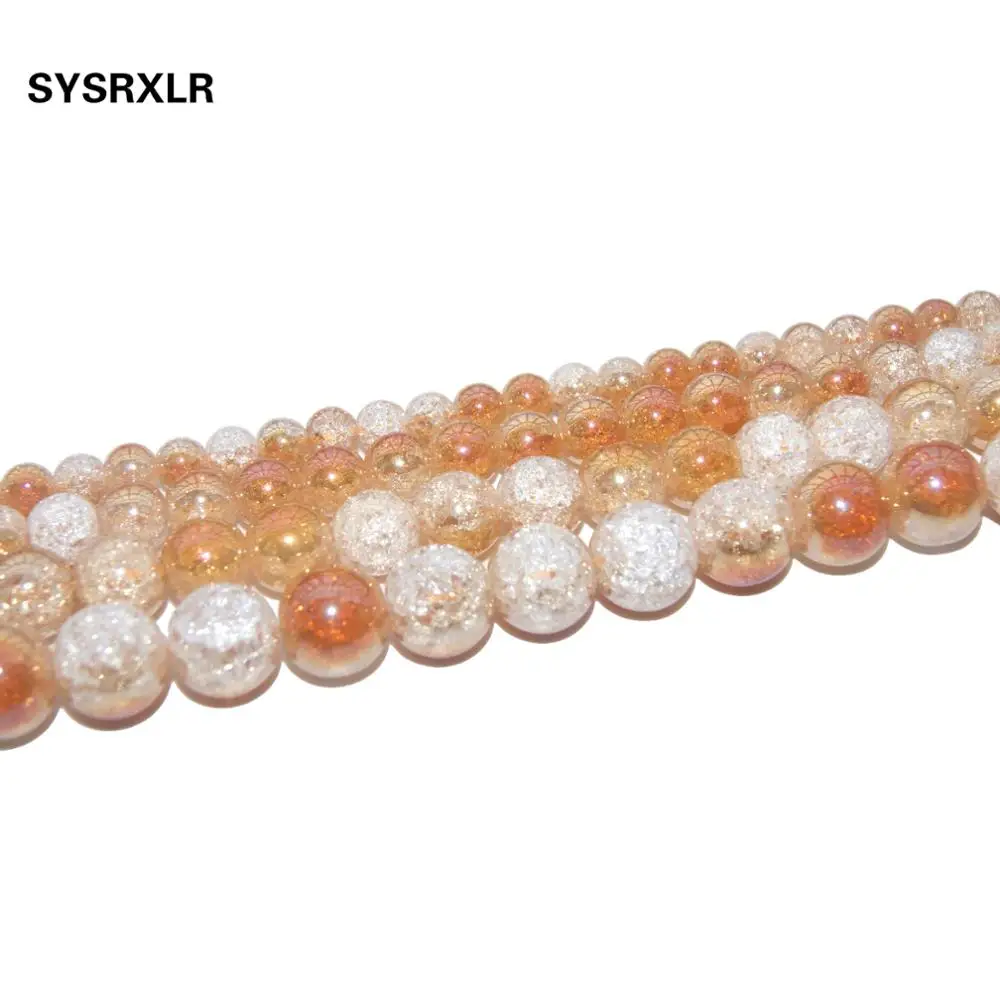 Оптовая продажа бусины из натурального камня цвета шампанского с треснувшим