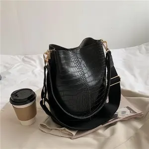 stone pattern pu leather shoulder bags for women designer new bucket bag high quality casual crossbody bags free global shipping