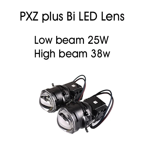 PXZ plus Bi led lens Sanvi, 3 дюйма, 38 Вт, 6000 K, PXZ Bi, светодиодный проектор, объектив, фара, авто светодиодный проектор, налобный фонарь для автомобиля, Стайлинг, комплекты для модификации - Испускаемый цвет: PXZ plus Bi led lens