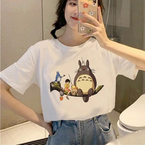 Tshirt Women T-shirts Tops Femme Female Clothing T-shirt Harajuku
Summer 90s Tshirt Streetwear White Top Tees for Girls