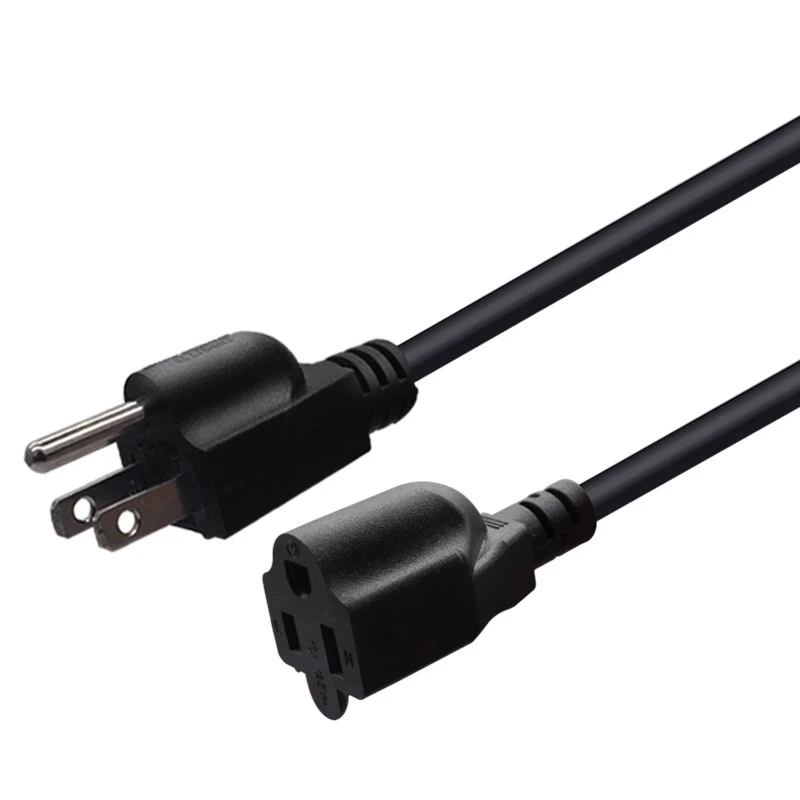 

NEMA 5-15P to NEMA 5-15R Power Cord 16AWG Heavy Duty AC Power Extension Cord for Computer Monitor PSU Projector(US Plug)