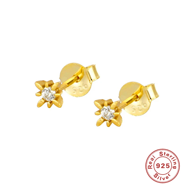 

Aide маленькие серьги для женщин серебро 925 спираль прокалывания ушей с цветочным рисунком и стразами для необычные серьги ювелирные изделия ...