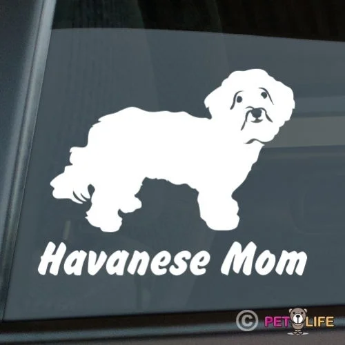 

Havanese Mom Sticker Die Cut Vinyl - blanquito v2 computer decal